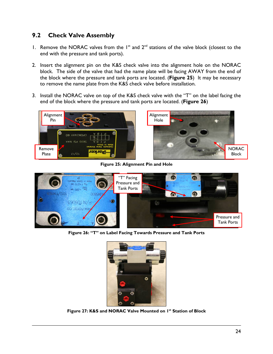 2 check valve assembly | NORAC UC5-BC-KS01 User Manual | Page 27 / 44