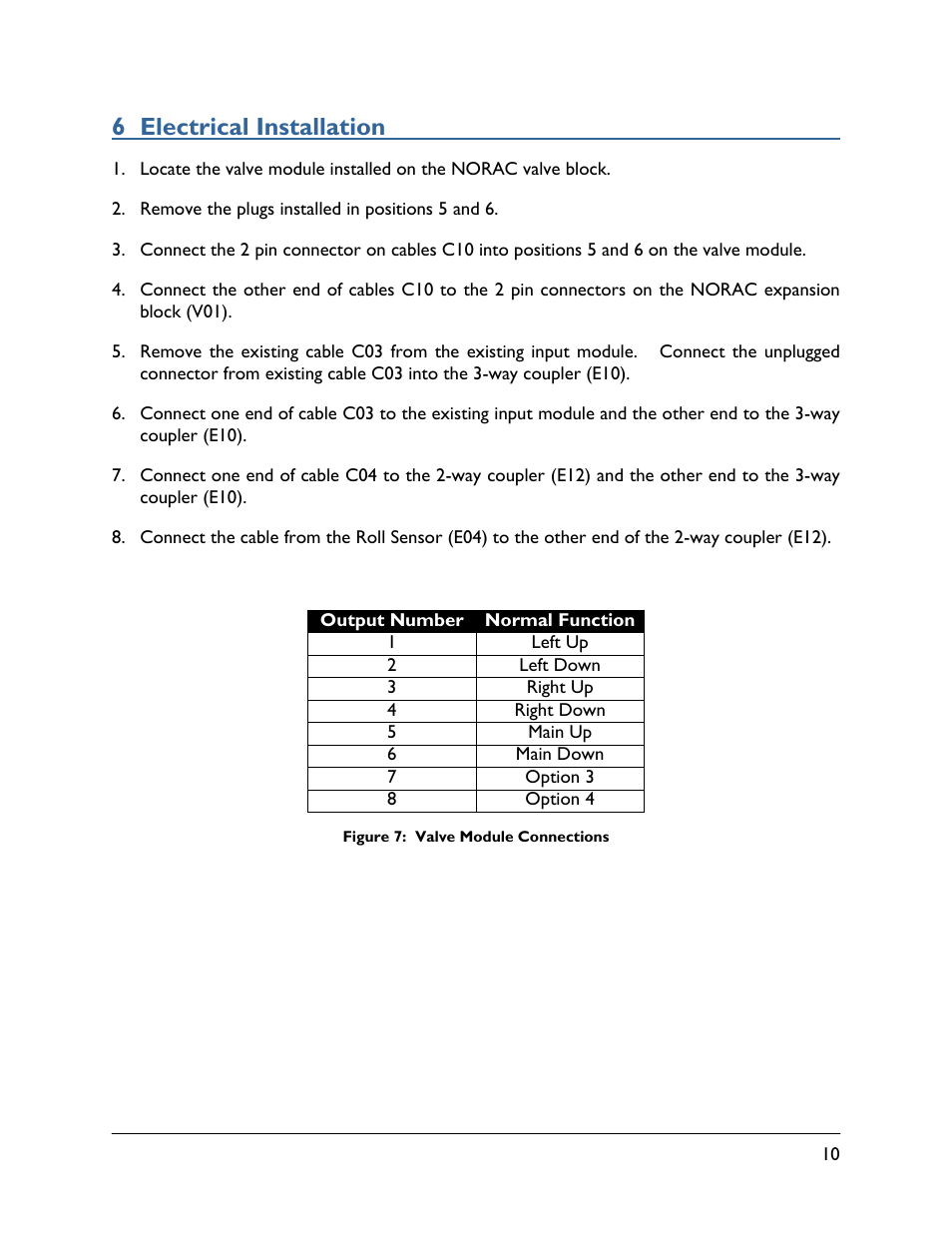 6 electrical installation | NORAC UC5-SM03-4B User Manual | Page 13 / 18