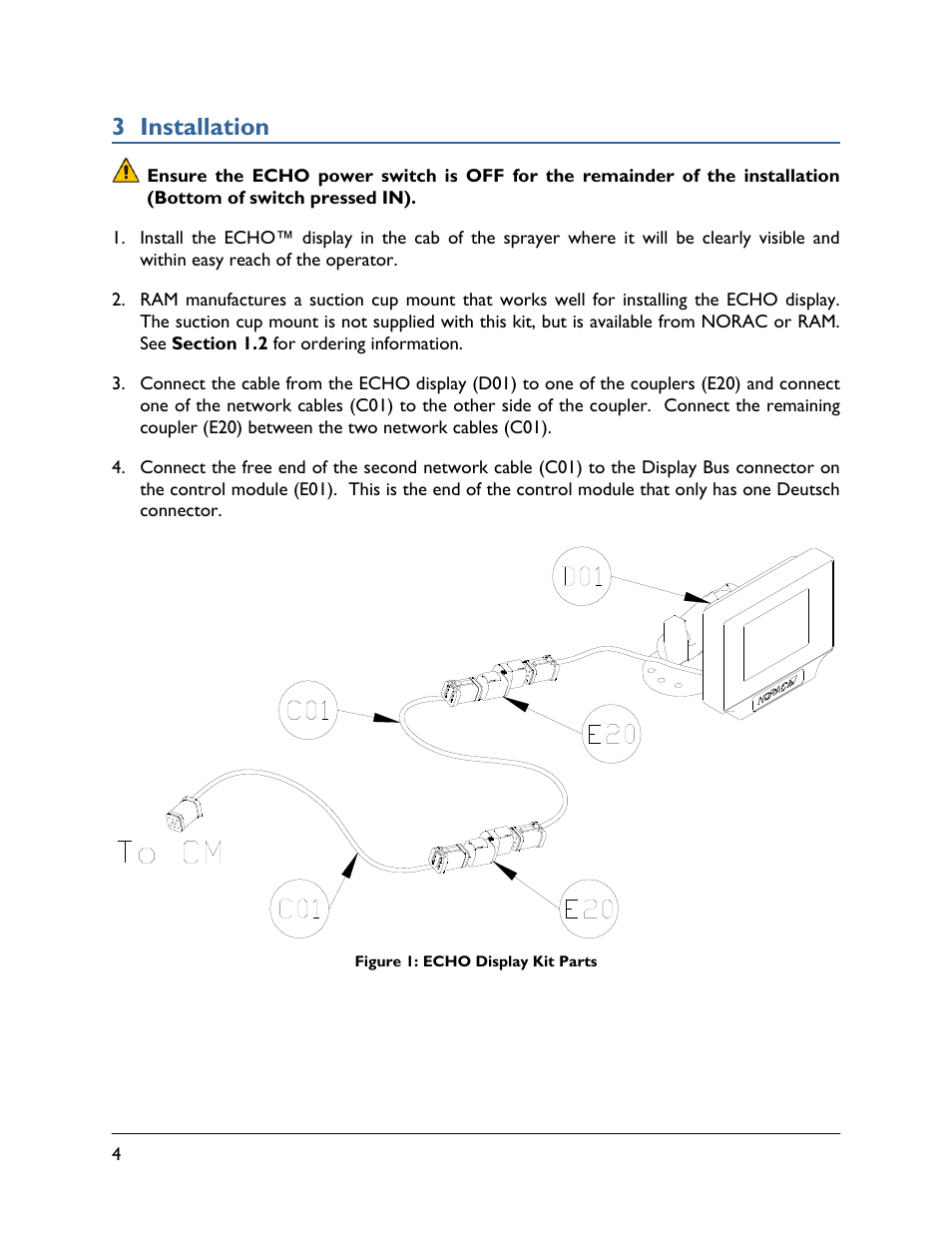 3 installation | NORAC ECHO-DT1 User Manual | Page 6 / 8