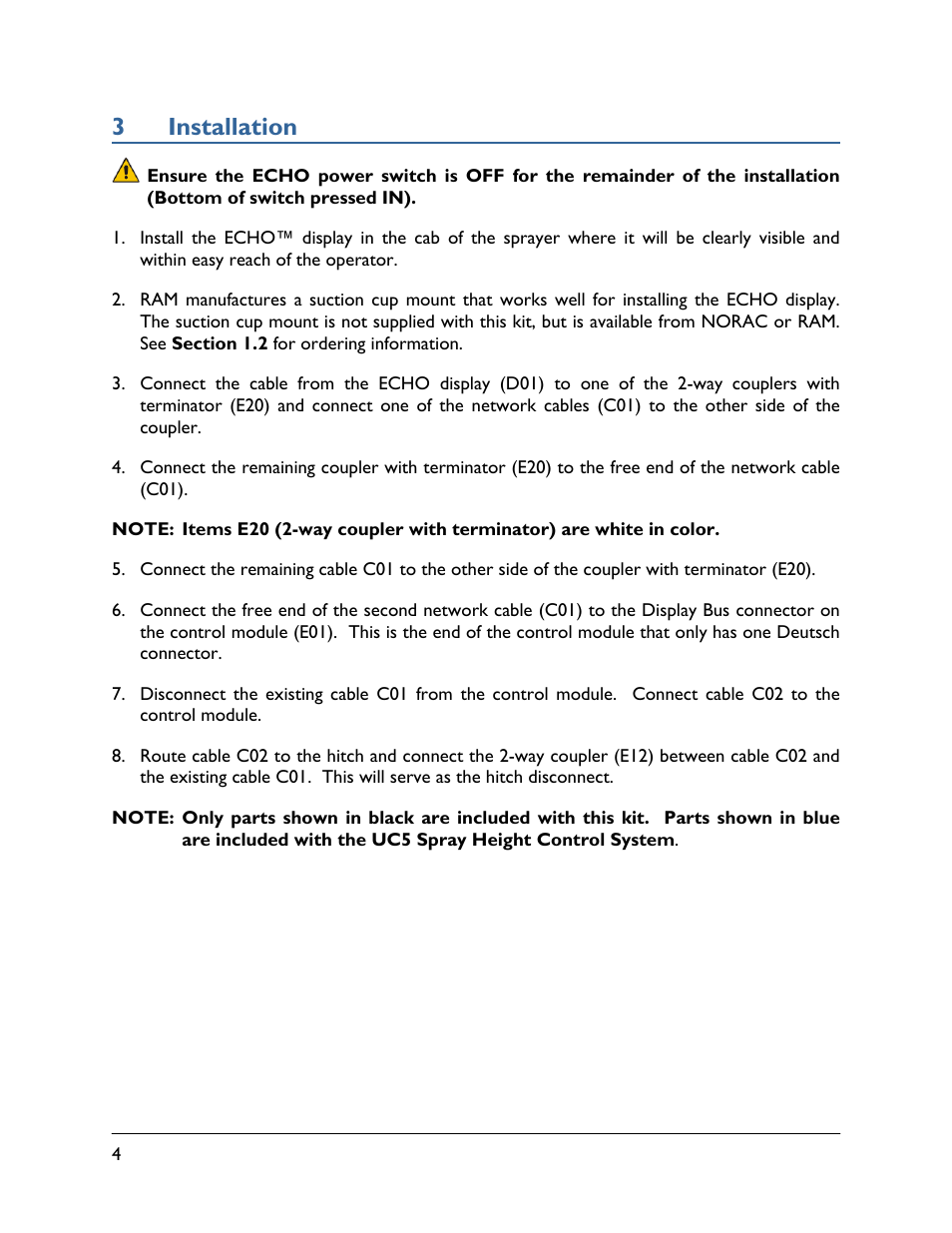 3 installation, 3installation | NORAC ECHO-PT1 User Manual | Page 6 / 9