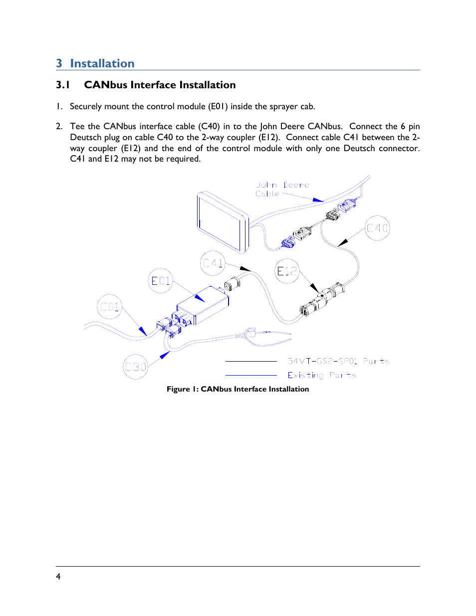3 installation, 1 canbus interface installation | NORAC 54VT-GS2-SP01 User Manual | Page 6 / 12
