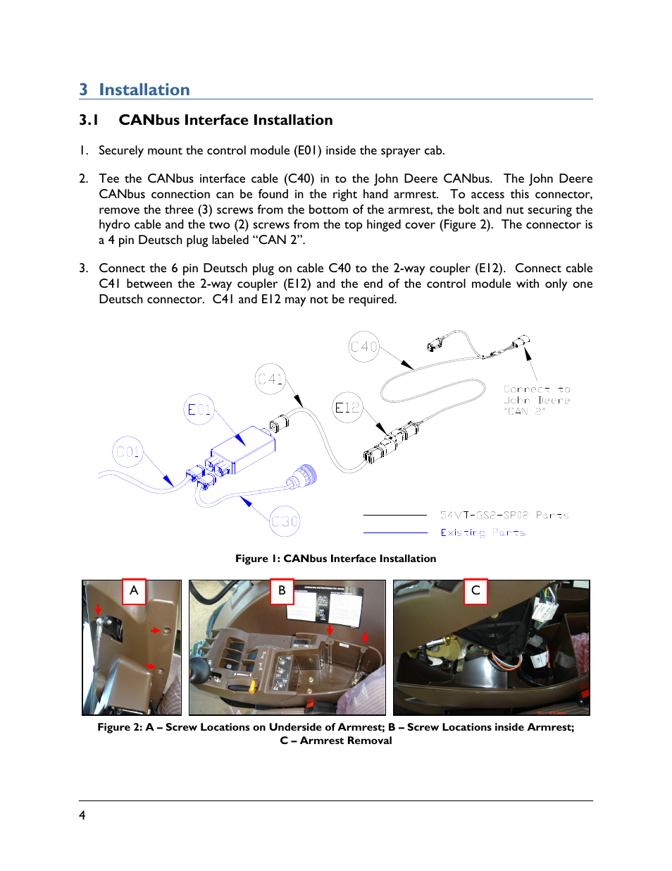 3 installation, 1 canbus interface installation | NORAC 54VT-GS2-SP02 User Manual | Page 6 / 12