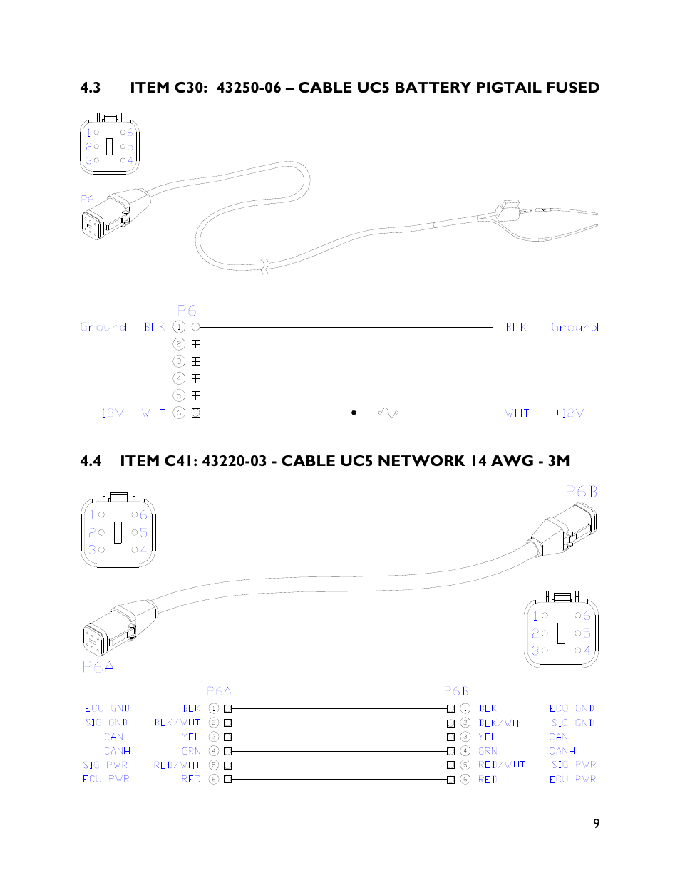 3 item c30: 43250-06, 4 item c41: 43220-03 | NORAC 54VT-GS2-PT01 User Manual | Page 11 / 13