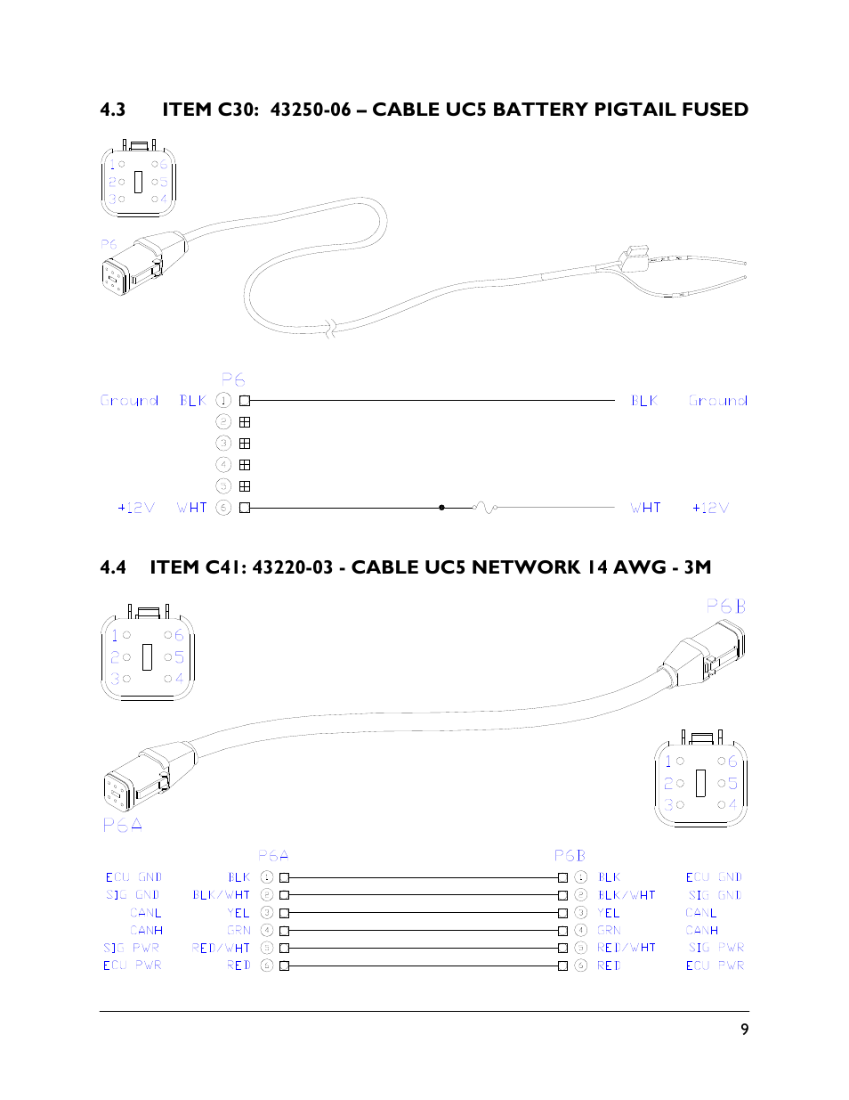 3 item c30: 43250-06, 4 item c41: 43220-03 | NORAC 54VT-GS2-PT02 User Manual | Page 11 / 14