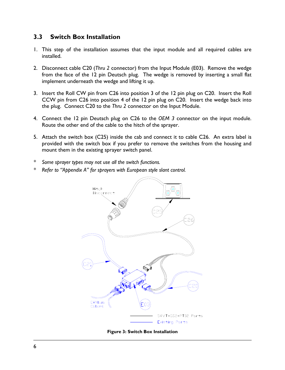 3 switch box installation | NORAC 54VT-GS2-PT02 User Manual | Page 8 / 14