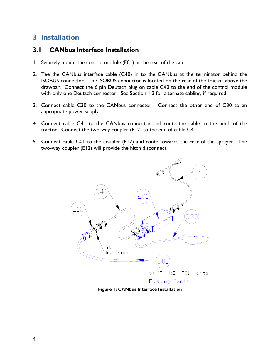 3 installation, 1 canbus interface installation | NORAC 54VT-PRO-PT01 User Manual | Page 6 / 14