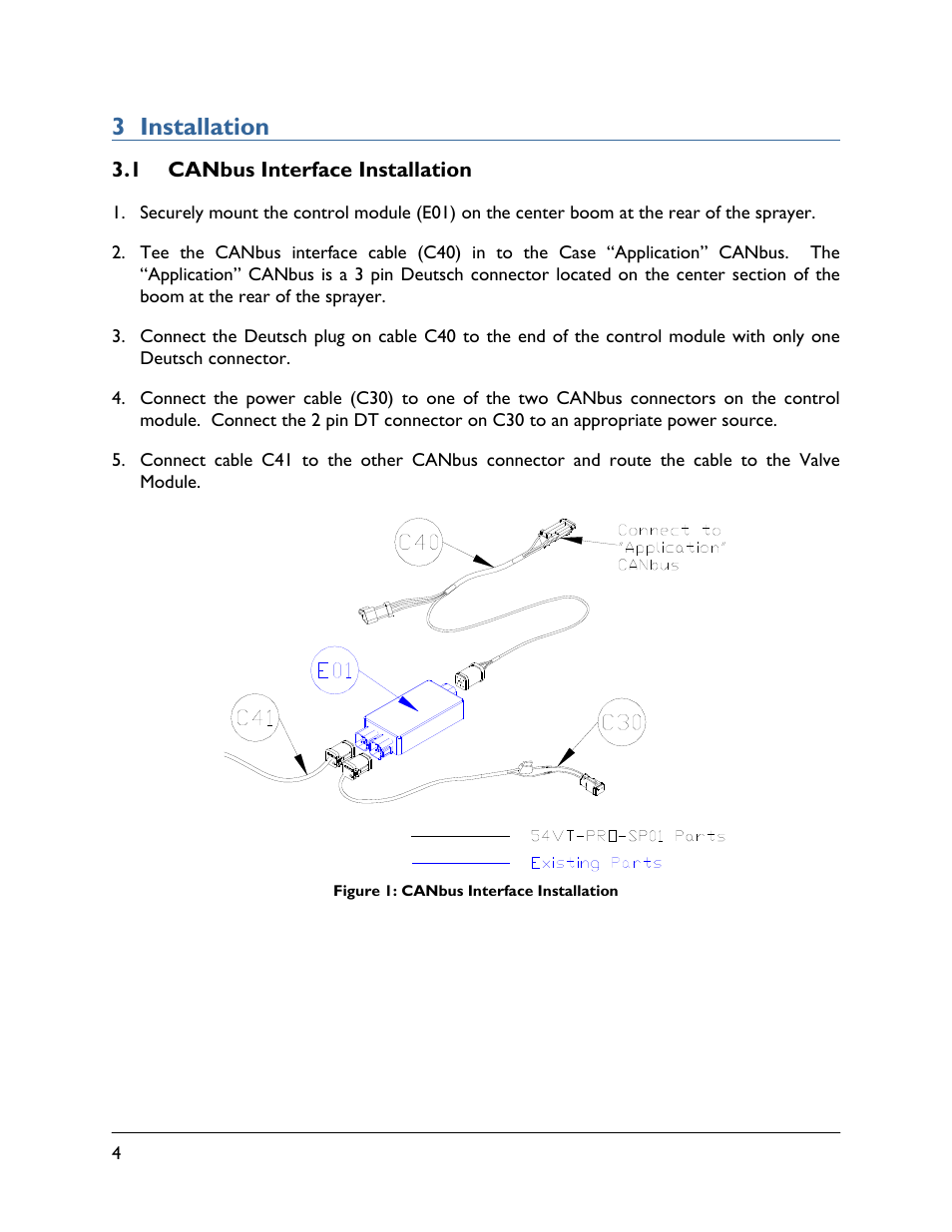 3 installation, 1 canbus interface installation | NORAC 54VT-PRO-SP01 User Manual | Page 6 / 14