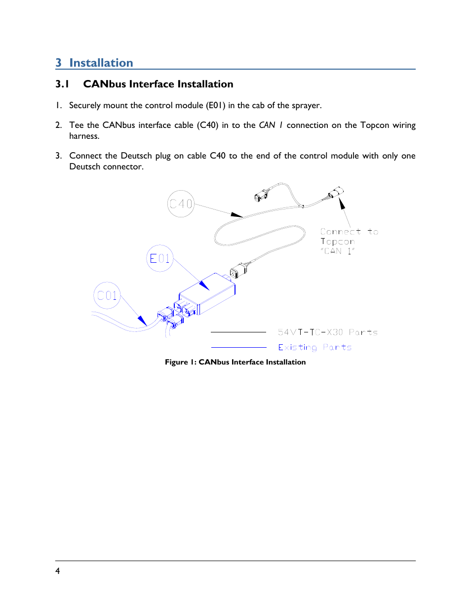 3 installation, 1 canbus interface installation | NORAC 54VT-TC-X30 User Manual | Page 6 / 12