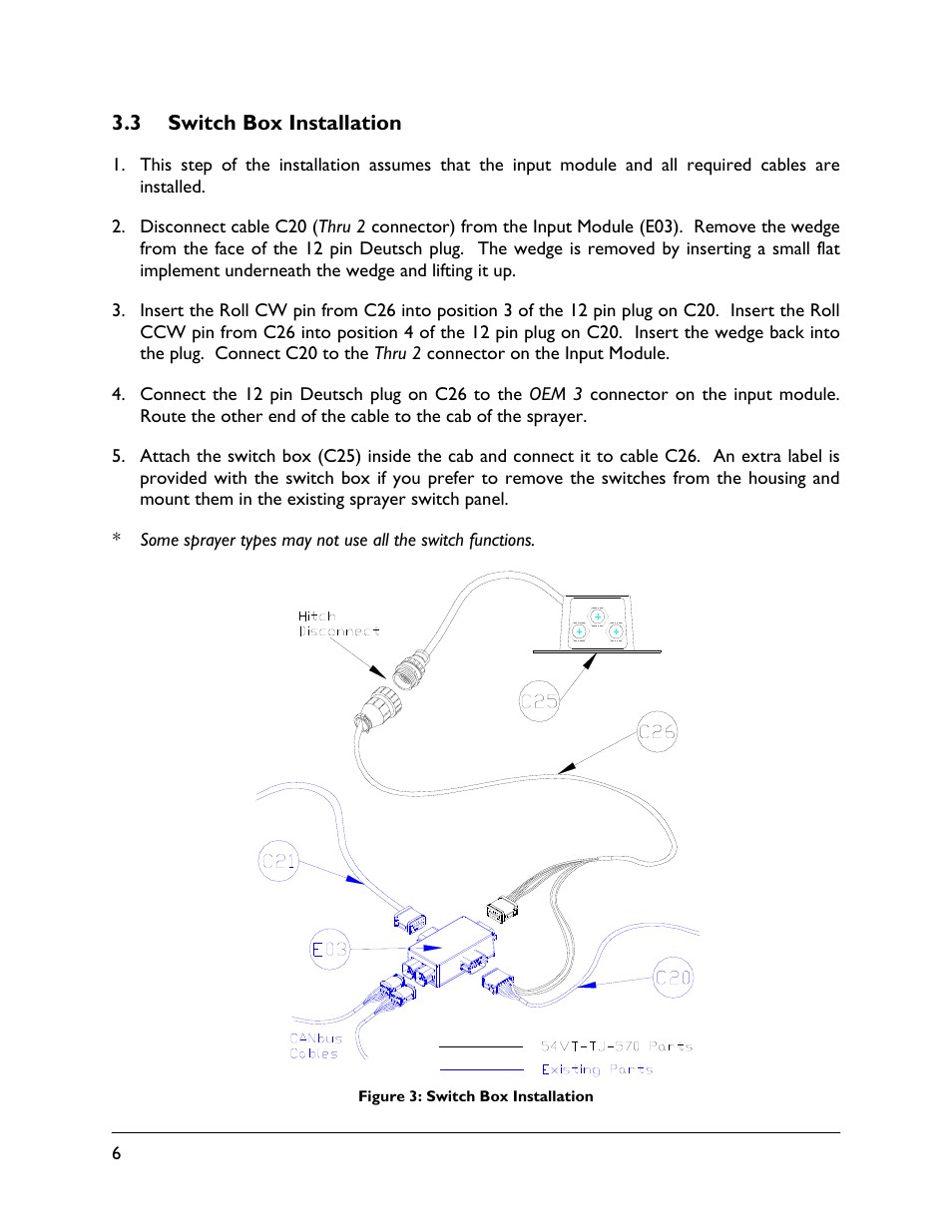 3 switch box installation | NORAC 54VT-TJ-570 User Manual | Page 8 / 14