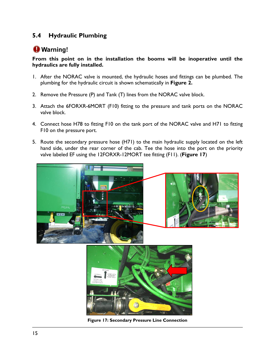 4 hydraulic plumbing | NORAC 5467BC-4B User Manual | Page 18 / 27