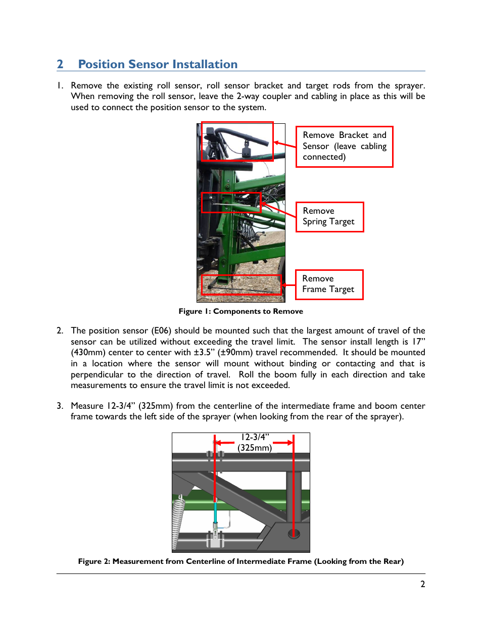 2 position sensor installation | NORAC 5467BC-JD User Manual | Page 5 / 14