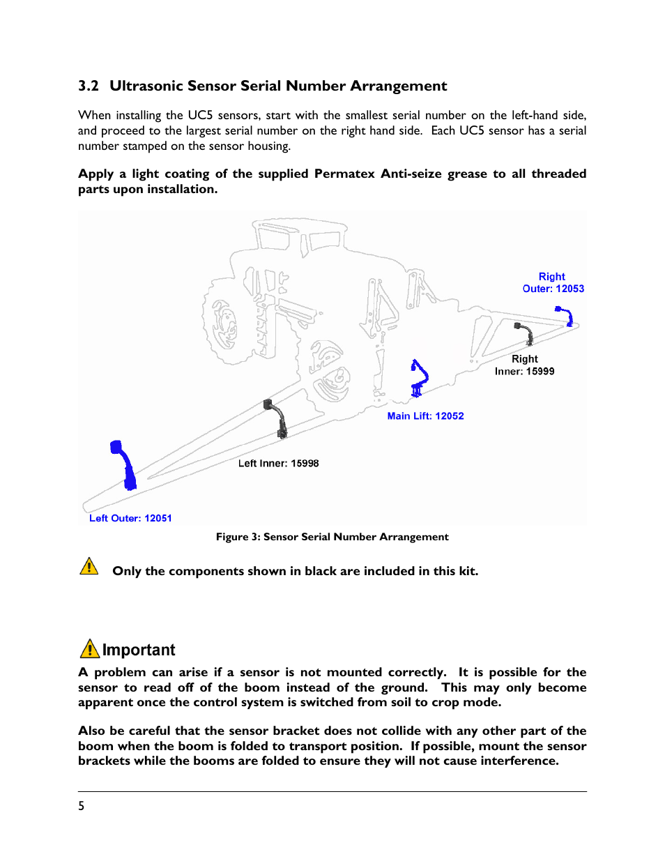 2 ultrasonic sensor serial number arrangement | NORAC 5465BC-JD User Manual | Page 8 / 14