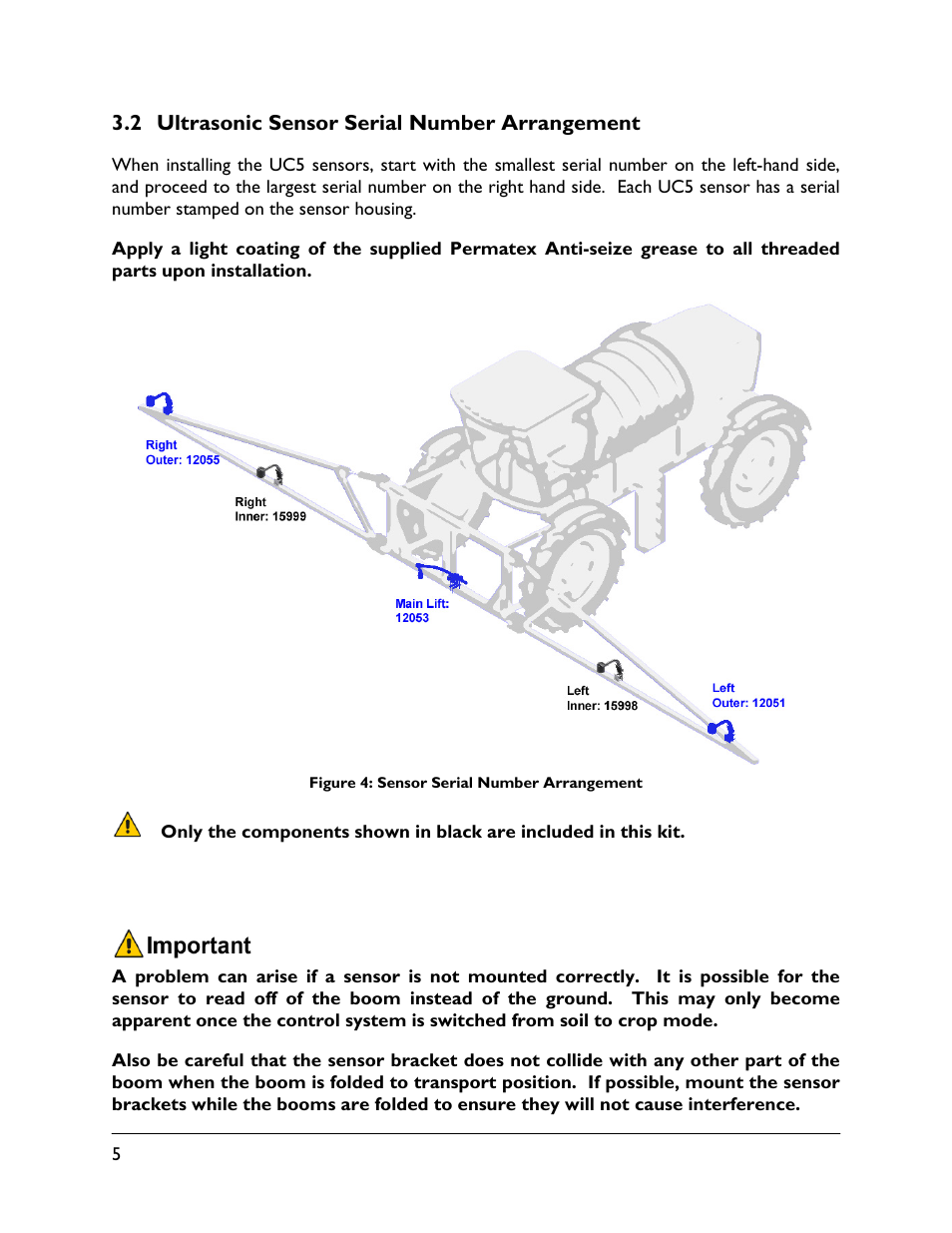 2 ultrasonic sensor serial number arrangement | NORAC 5465BC-NT User Manual | Page 8 / 14