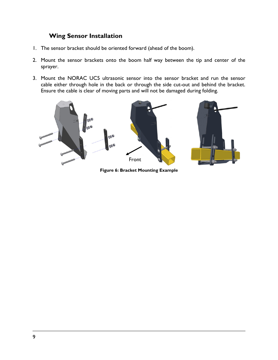 4 wing sensor installation | NORAC 5465BC-JD-LP User Manual | Page 12 / 17