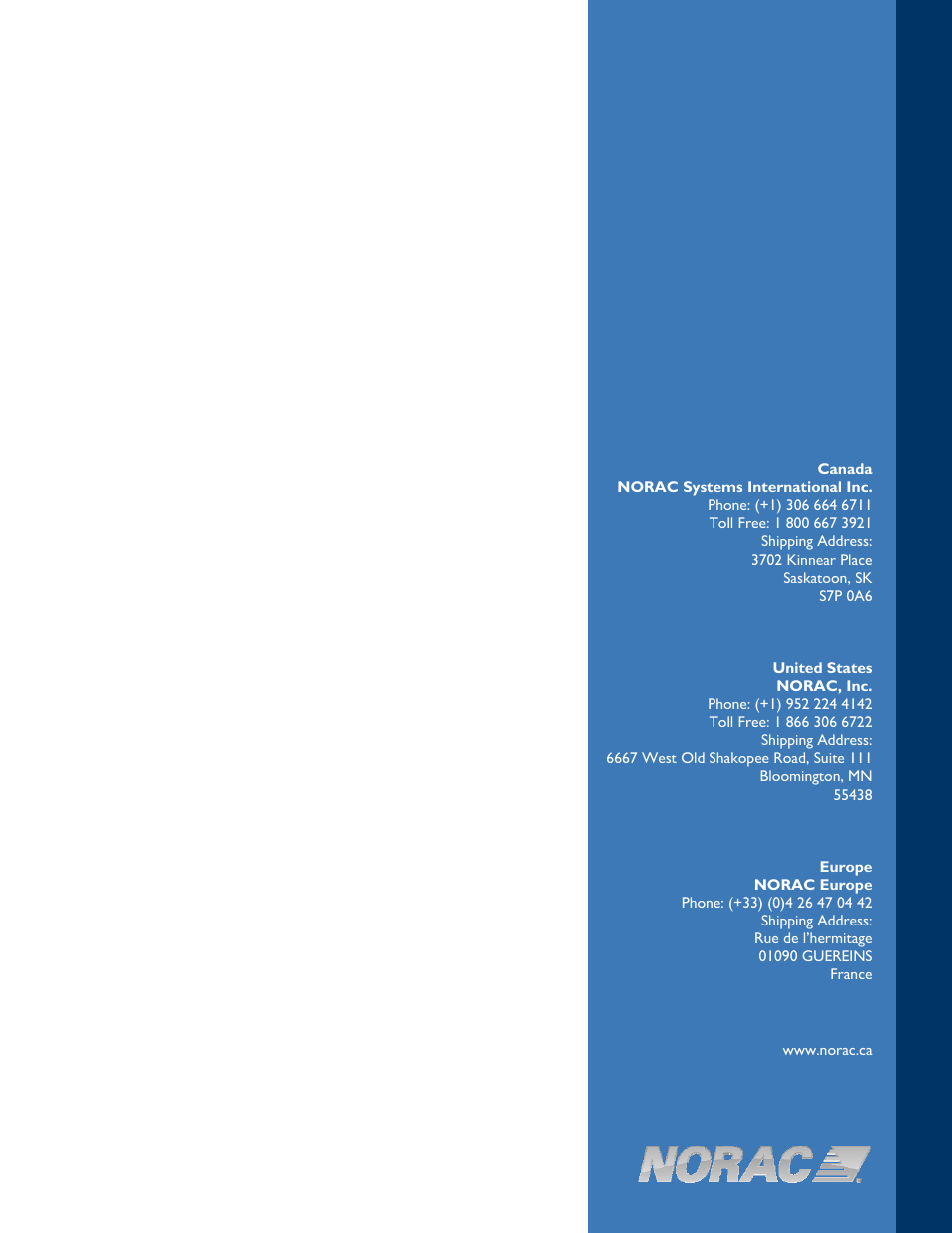 NORAC 5465BC-JD-LP User Manual | Page 17 / 17