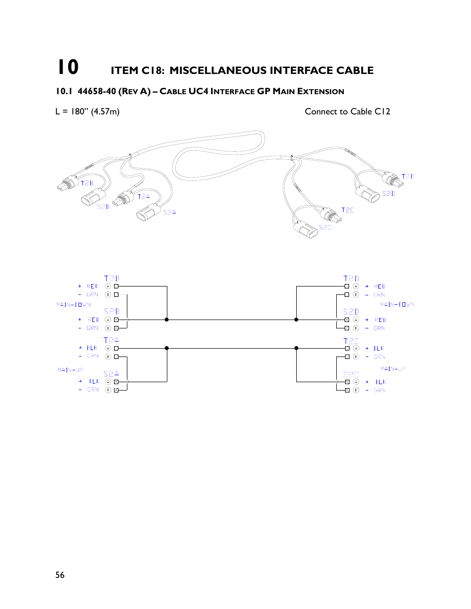 10 item c18: miscellaneous interface cable, 1 44658-40 (rev a) | NORAC UC4+BC+CBL User Manual | Page 60 / 64