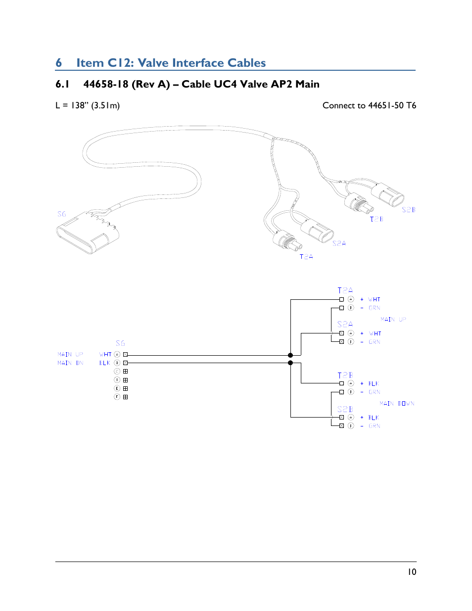 6 item c12: valve interface cables, 1 44658-18 (rev a) | NORAC UC4.5-BC User Manual | Page 13 / 92
