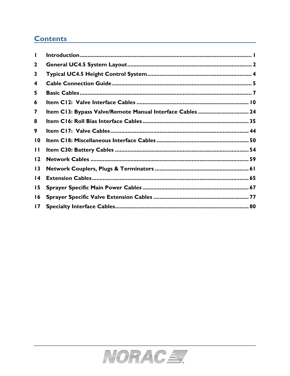 NORAC UC4.5-BC User Manual | Page 3 / 92