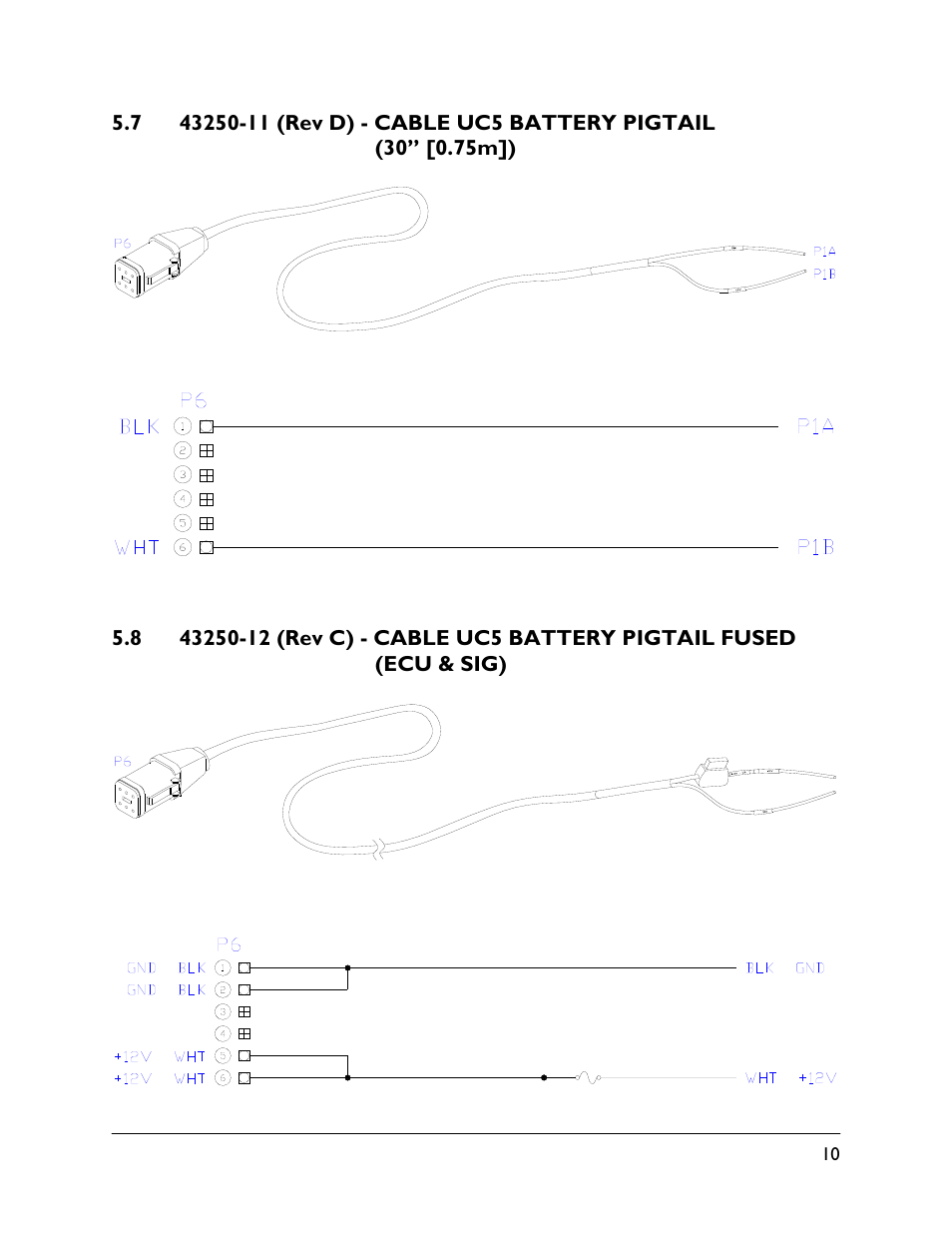 7 43250-11 (rev d), 8 43250-12 (rev c) | NORAC UC5-BC-CBL User Manual | Page 13 / 93