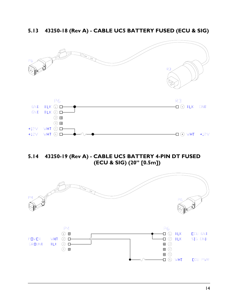 13 43250-18 (rev a), 14 43250-19 (rev a) | NORAC UC5-BC-CBL User Manual | Page 17 / 93
