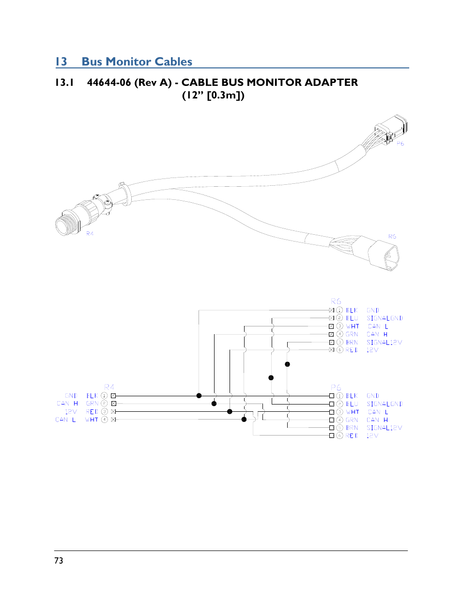 13 bus monitor cables, 1 44644-06 (rev a) | NORAC UC5-BC-CBL User Manual | Page 76 / 93