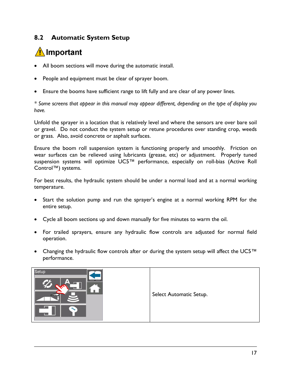 2 automatic system setup | NORAC UC5-BC-ECHO-VT User Manual | Page 21 / 55