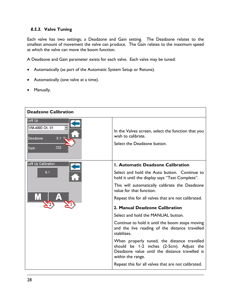 Valve tuning | NORAC UC5-BC-ECHO-VT User Manual | Page 32 / 55