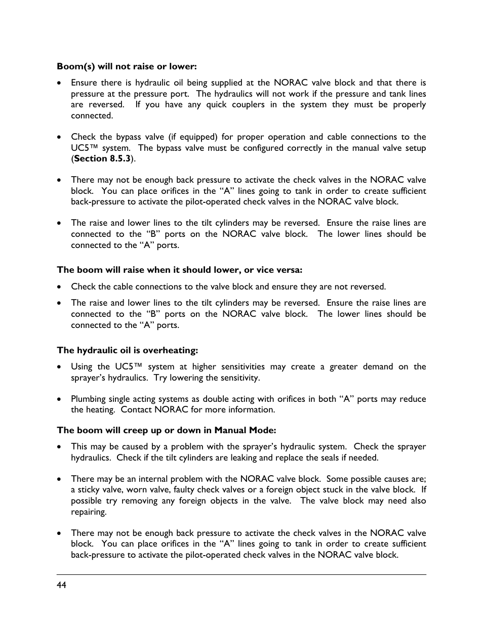 NORAC UC5-BC-ECHO-VT User Manual | Page 48 / 55