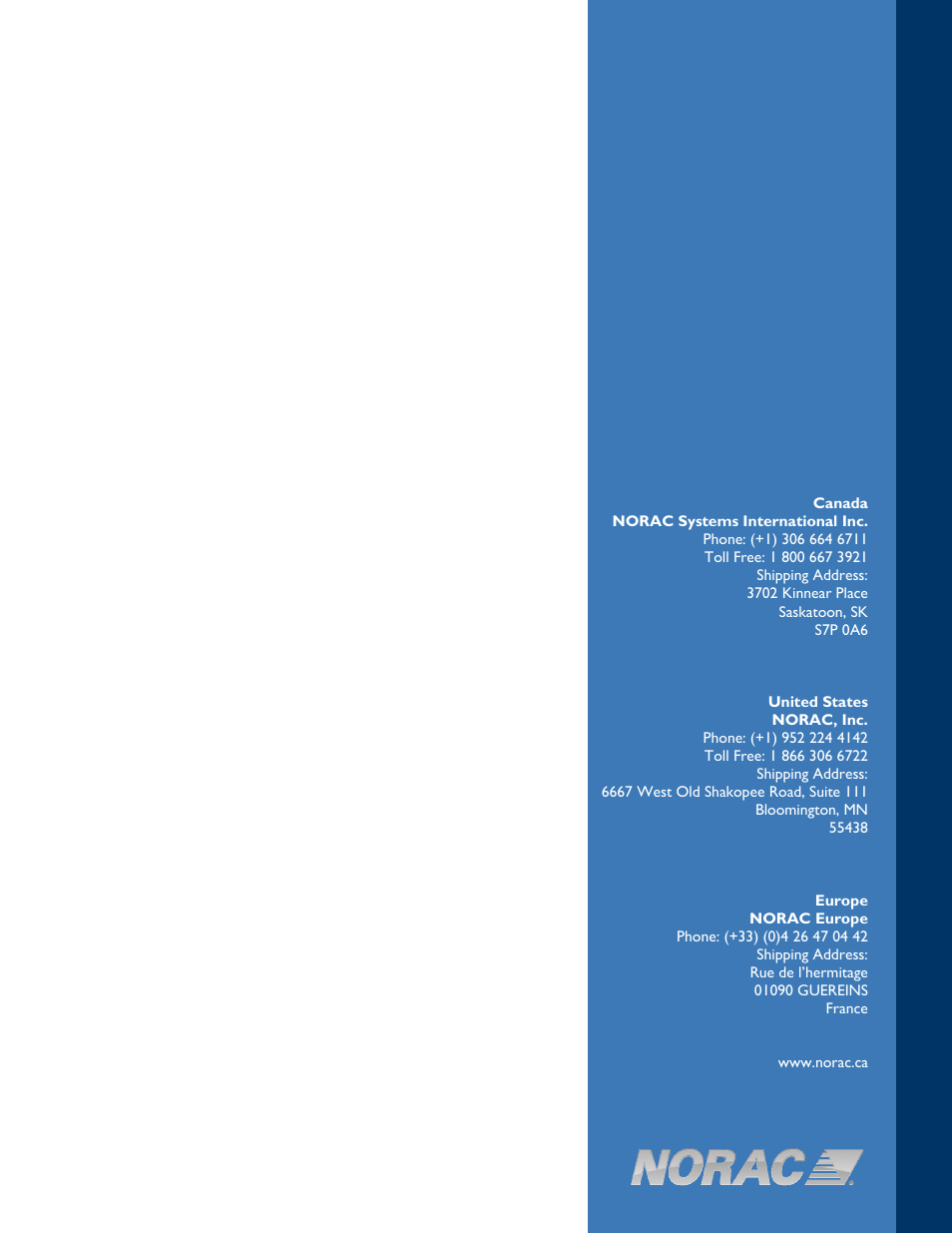 NORAC UC5-BC-ECHO-VT User Manual | Page 55 / 55