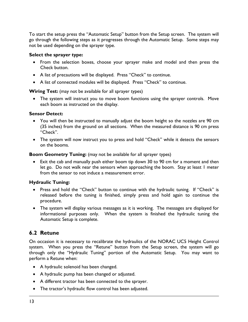 2 retune | NORAC UC5-BC-VT User Manual | Page 16 / 24