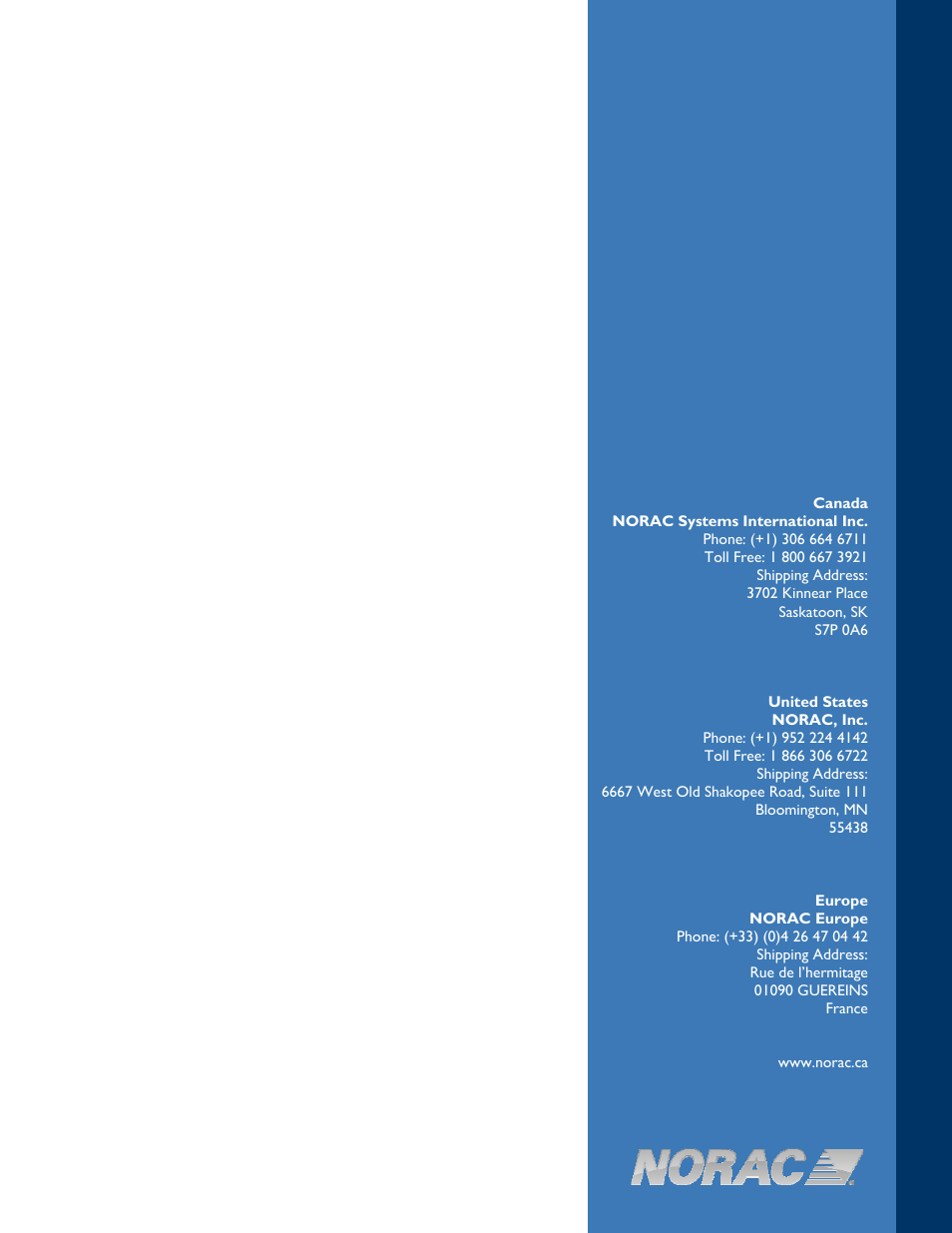 NORAC UC5-BC-VT User Manual | Page 24 / 24