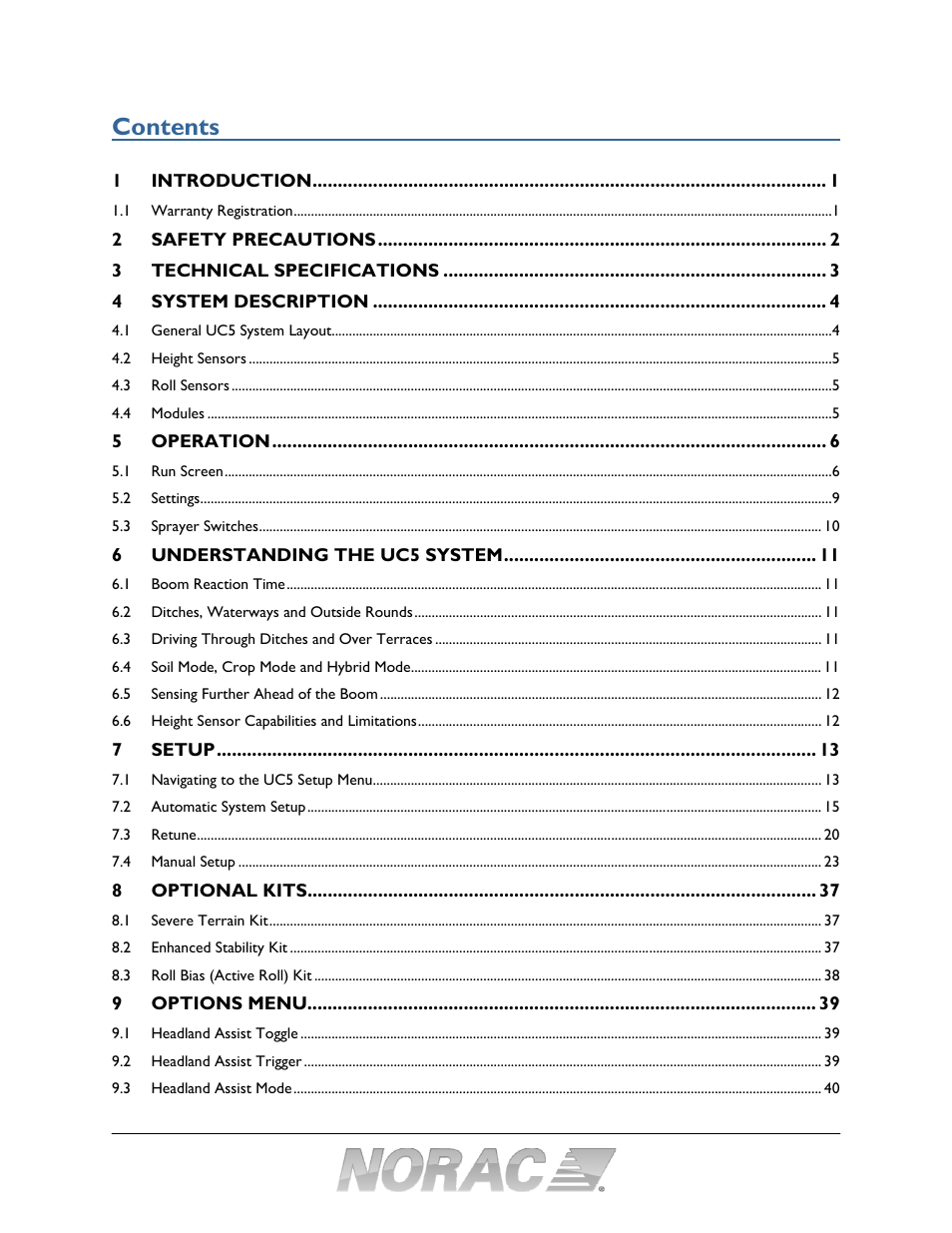 NORAC UC5-BC-AL Manual User Manual | Page 3 / 56