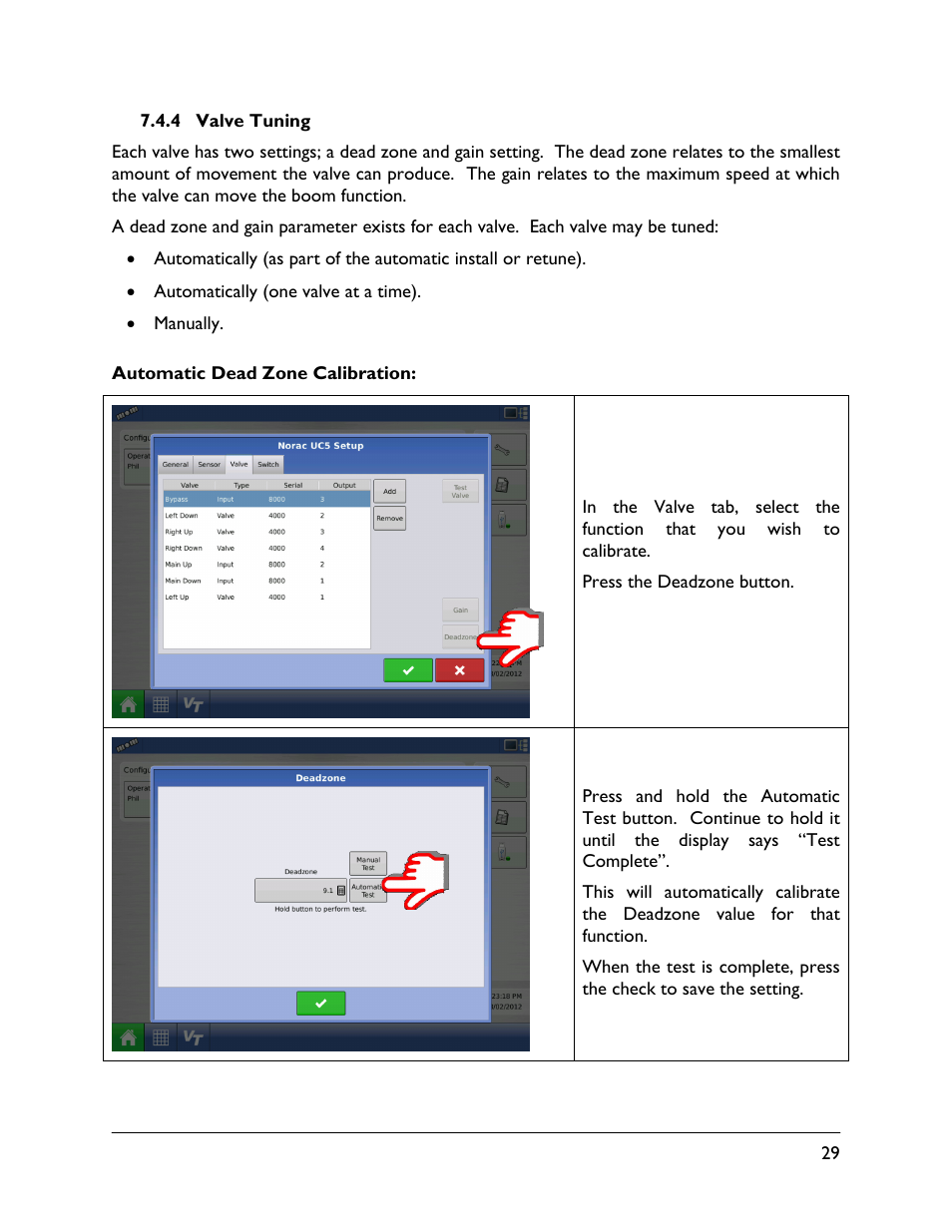 4 valve tuning | NORAC UC5-BC-AL Manual User Manual | Page 33 / 56