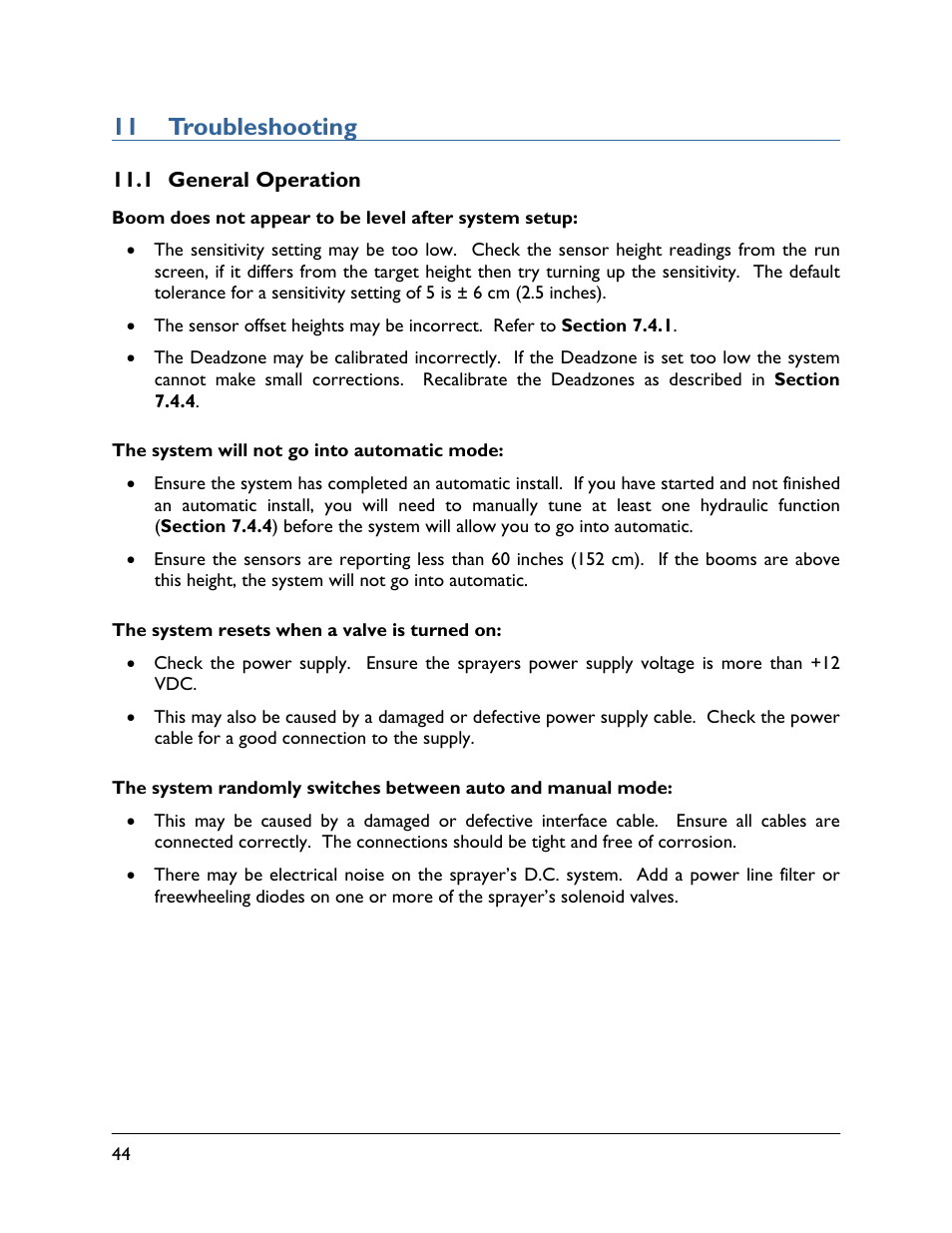 11 troubleshooting, 1 general operation | NORAC UC5-BC-AL Manual User Manual | Page 48 / 56