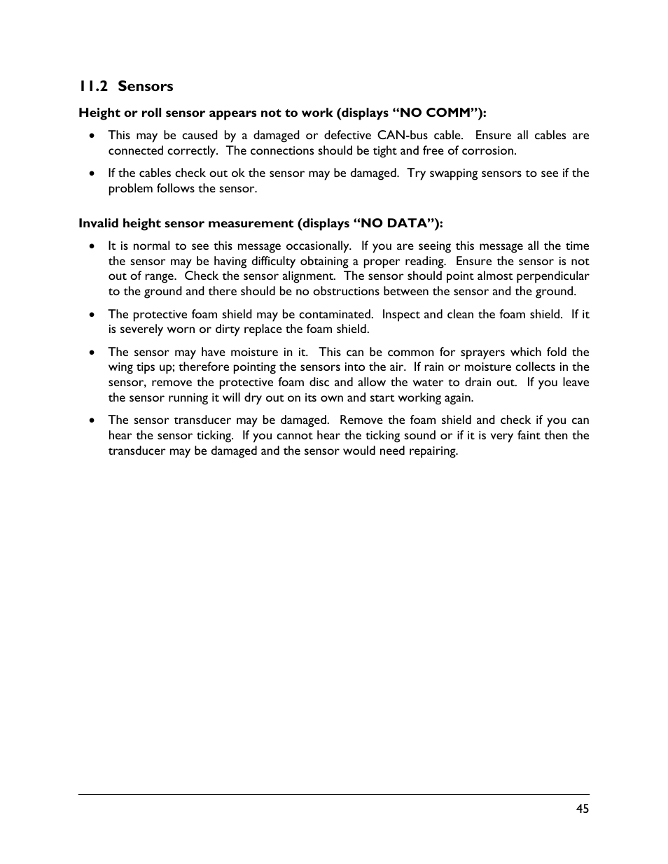 2 sensors | NORAC UC5-BC-AL Manual User Manual | Page 49 / 56