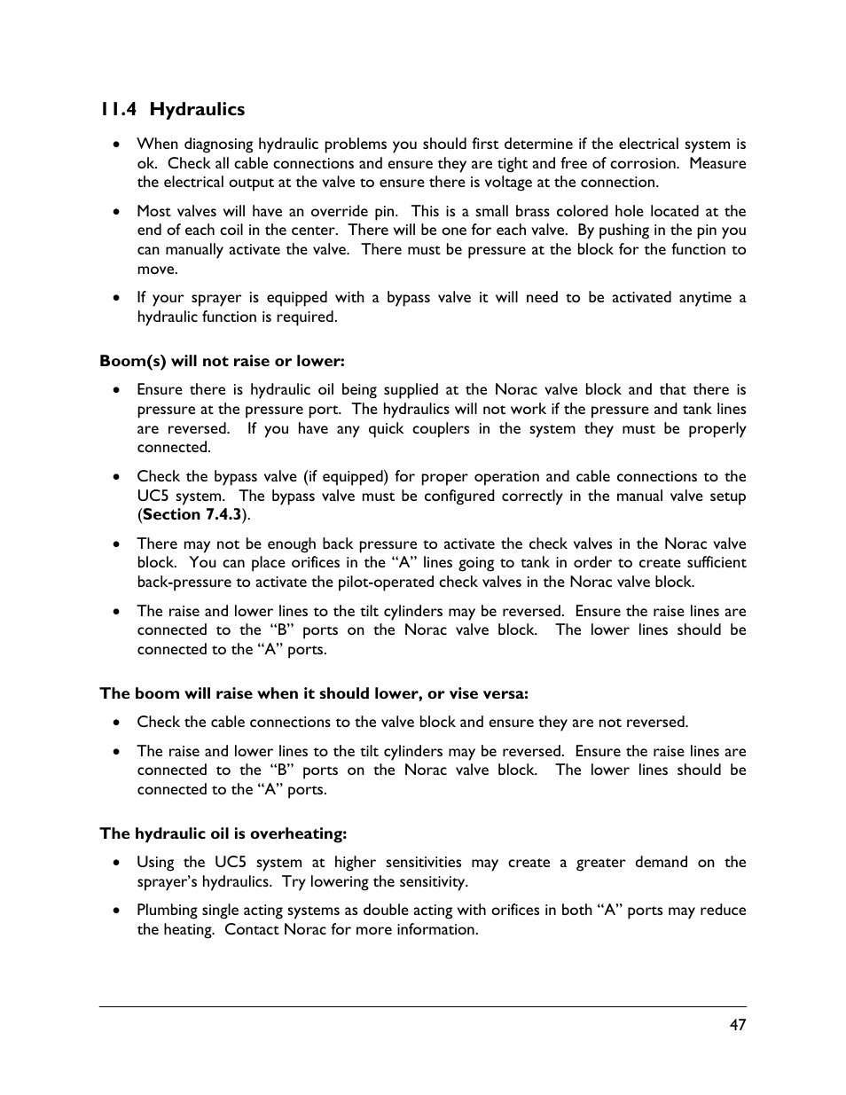 4 hydraulics | NORAC UC5-BC-AL Manual User Manual | Page 51 / 56