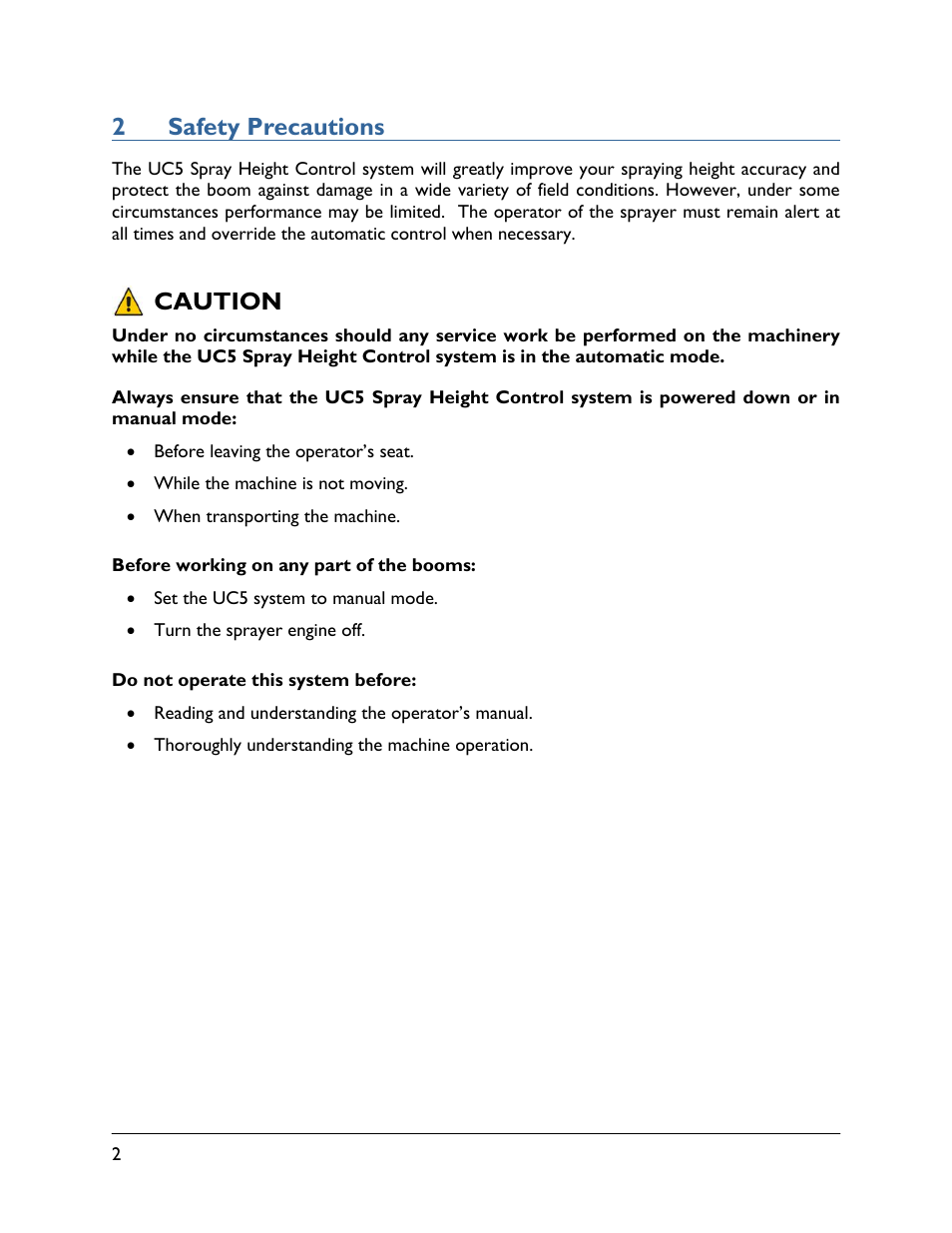 2 safety precautions, 2safety precautions, Caution | NORAC UC5-BC-AL Manual User Manual | Page 6 / 56