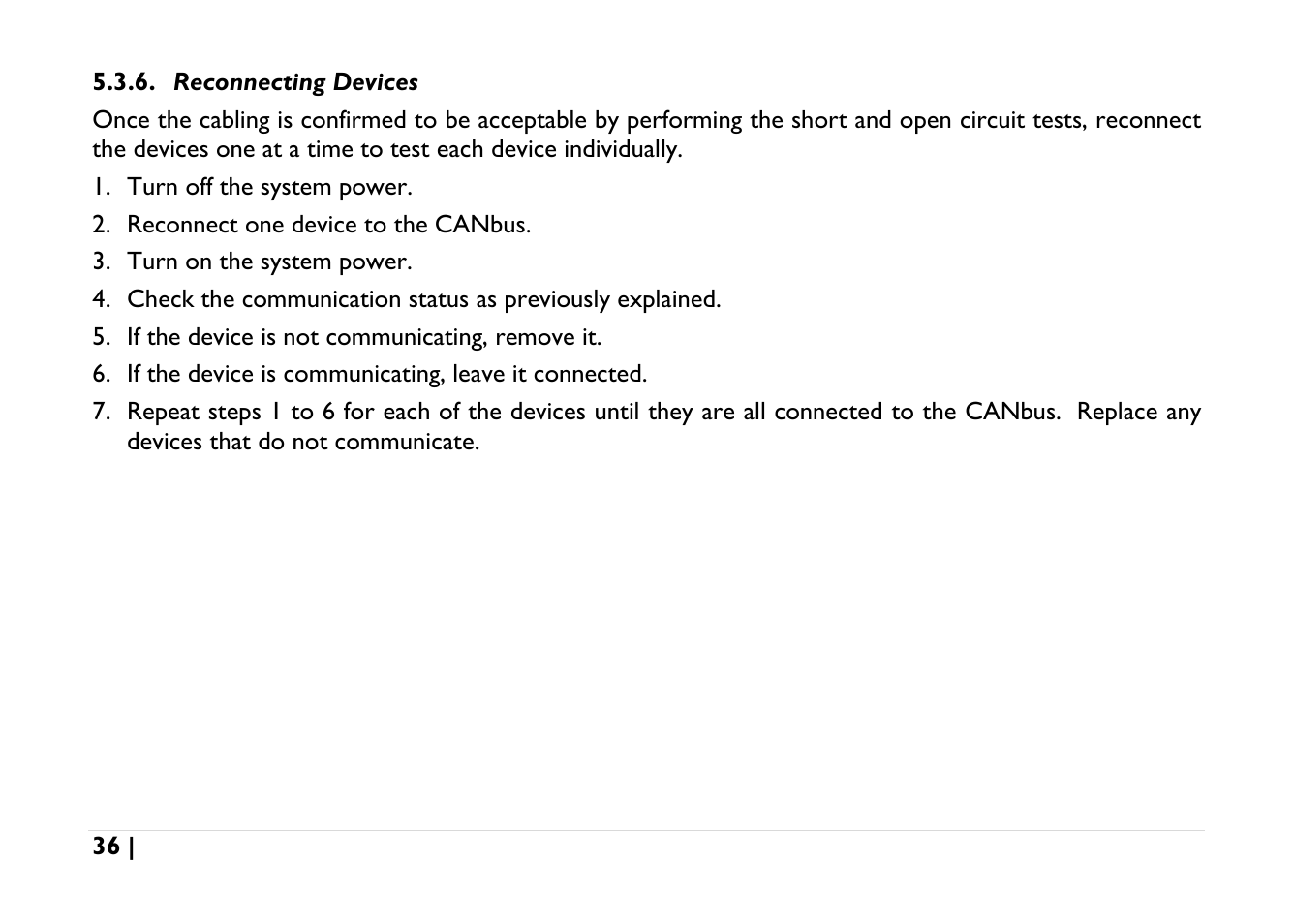 Reconnecting devices | NORAC UC5-BC-AGCO-RMC User Manual | Page 36 / 56