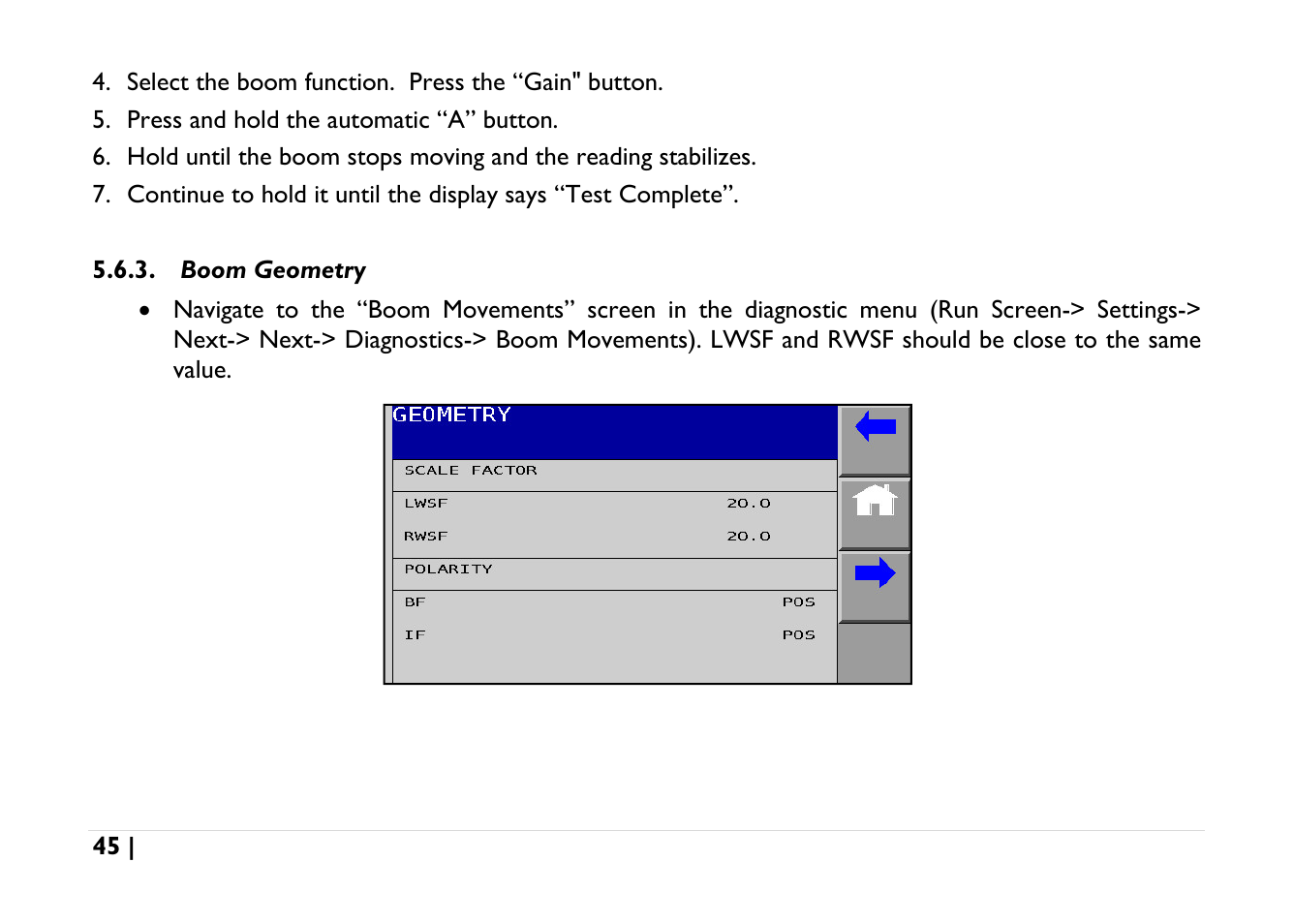 Boom geometry | NORAC UC5-BC-AGCO-RMC User Manual | Page 45 / 56