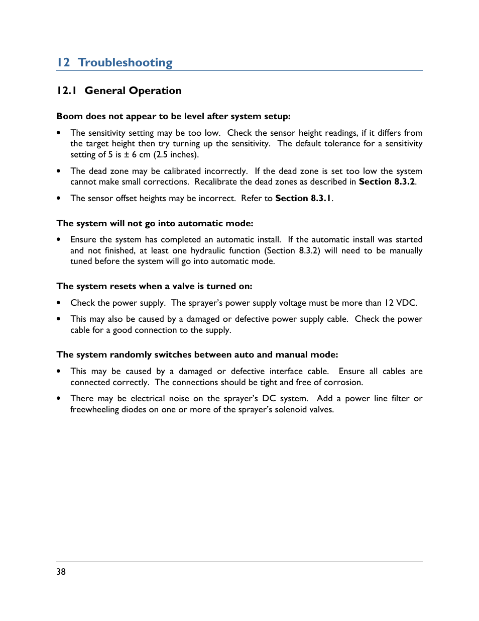 12 troubleshooting | NORAC UC4.5-BC Operator Manual User Manual | Page 42 / 54