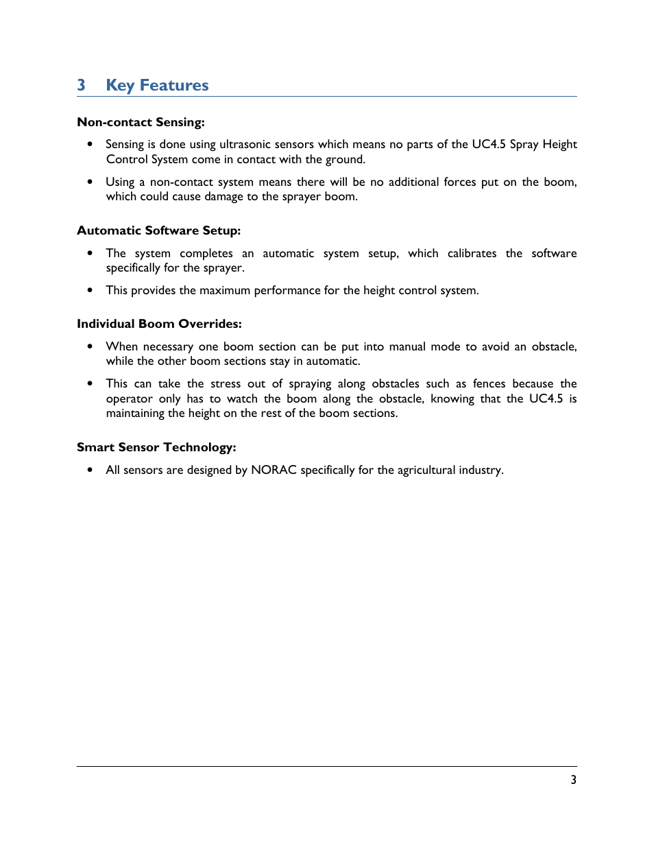 3 key features | NORAC UC4.5-BC Operator Manual User Manual | Page 7 / 54