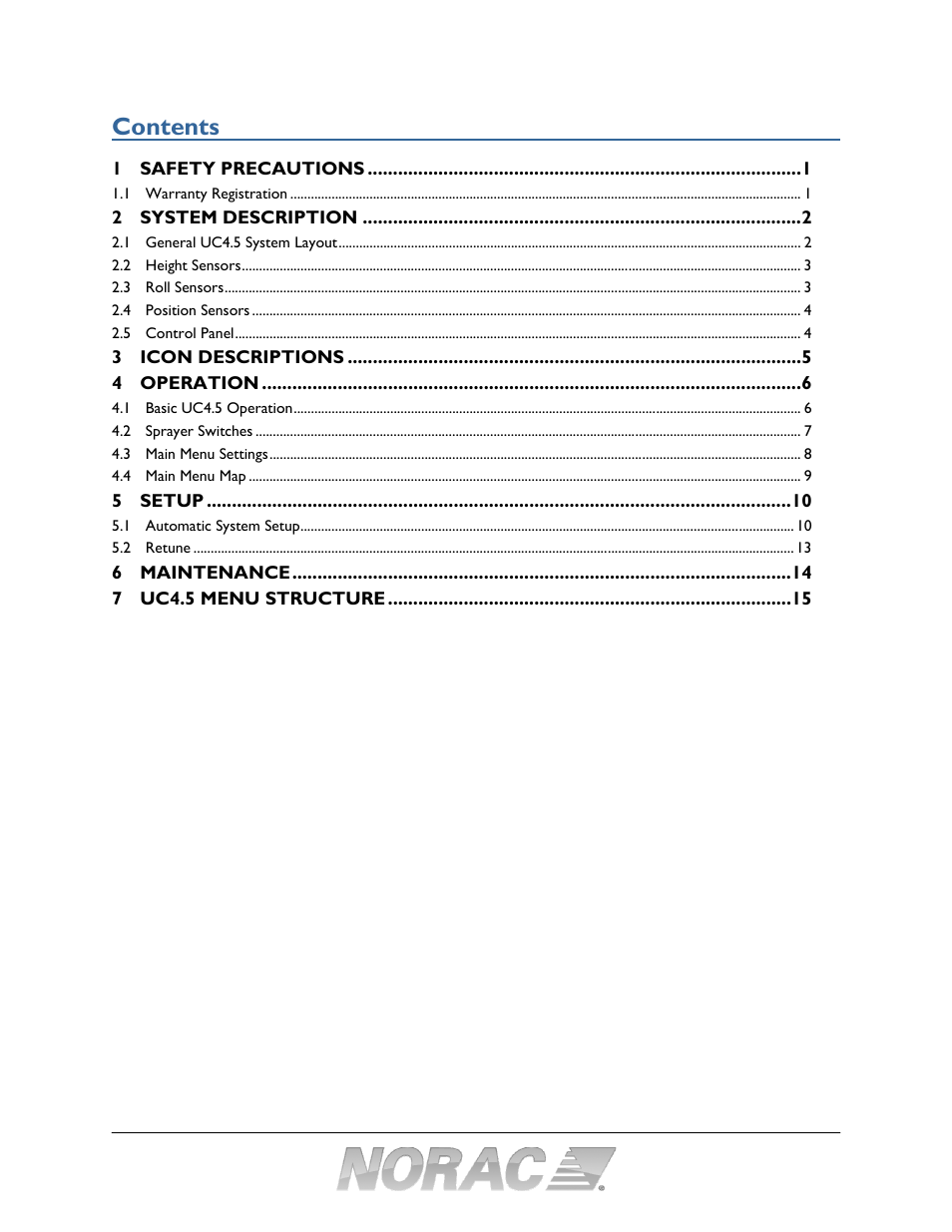 NORAC UC4.5-BC Quick Guide User Manual | Page 3 / 19