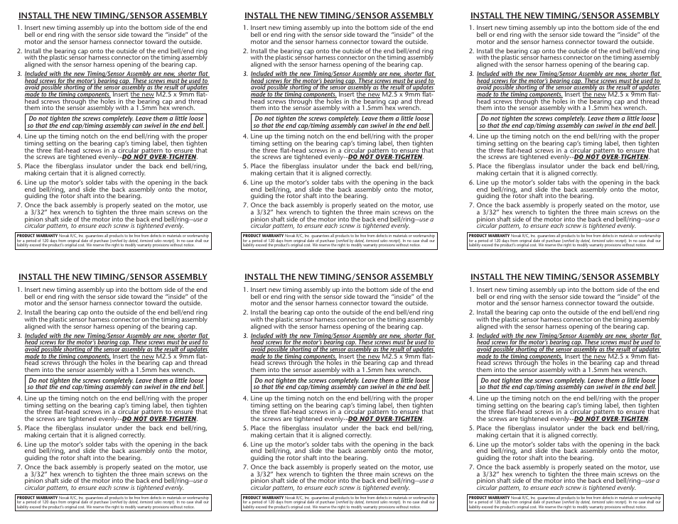 Novak Brushless Motor: 55-5984-1.D__Manufacturing 6-Up Layout (55-5984-1.D) User Manual | Page 2 / 2