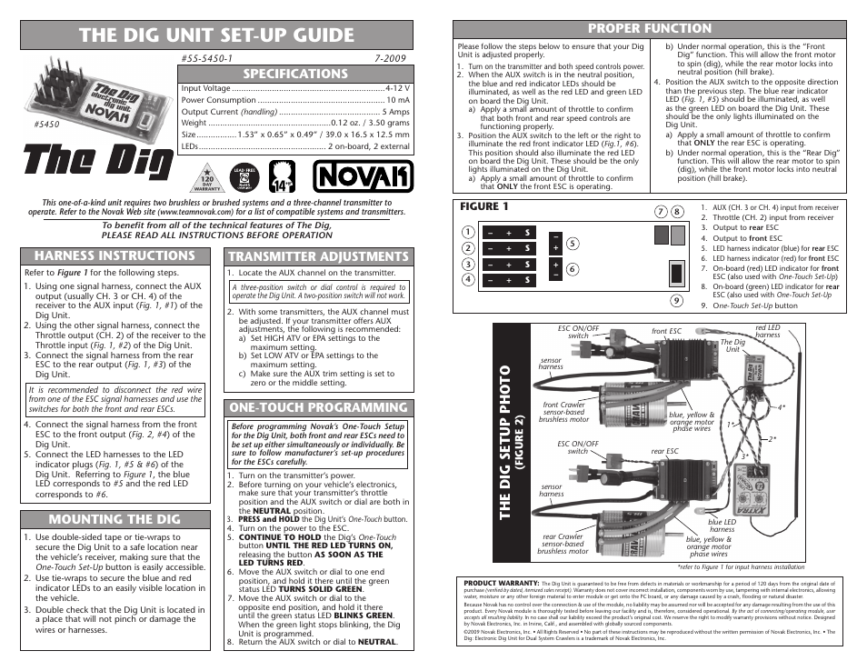Novak Dig Module for Dual Crawlers (55-5450-1) User Manual | 1 page