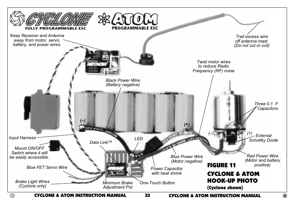 Cyclone & atom hook-up photo, Figure 11 | Novak Atom and Cyclone ESC User Manual | Page 33 / 33