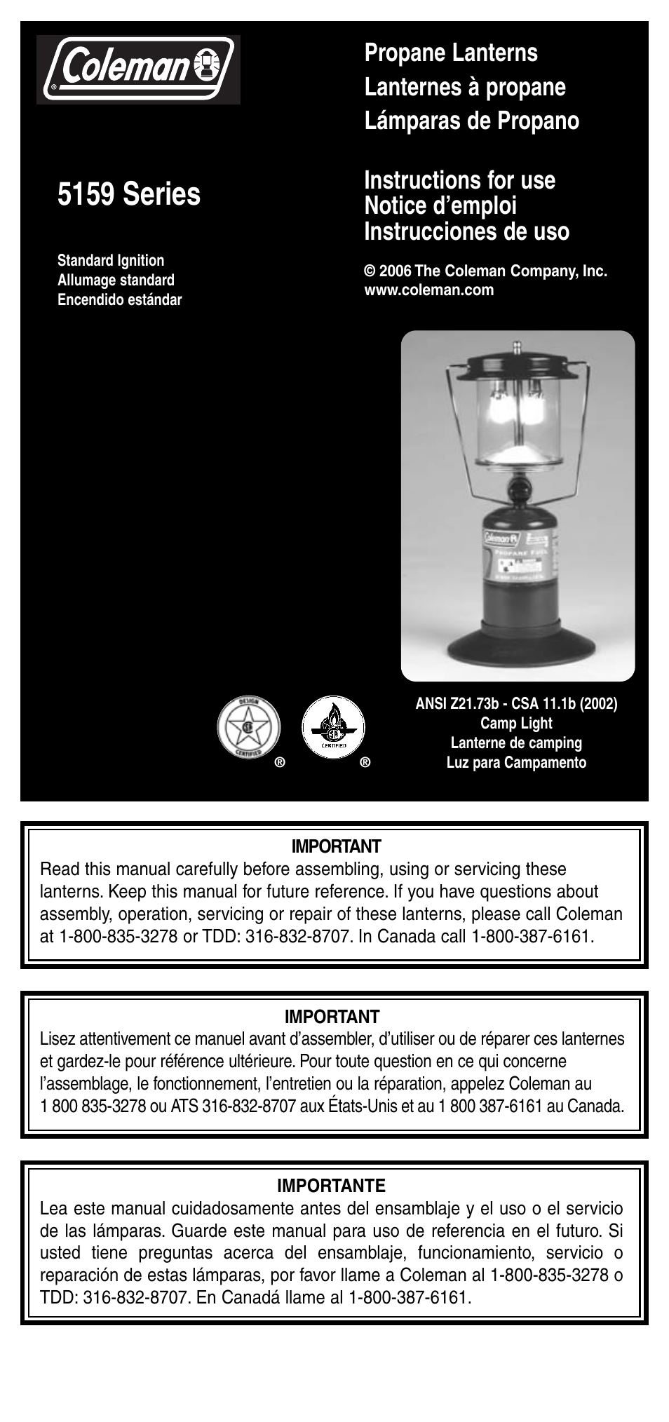 Coleman 5159 Series User Manual | 24 pages