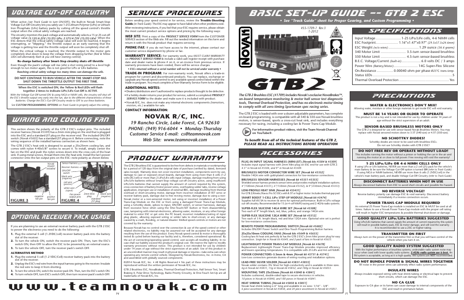 Novak GTB 2 Track Guide (55-1709-1 Rev.3) User Manual | 2 pages