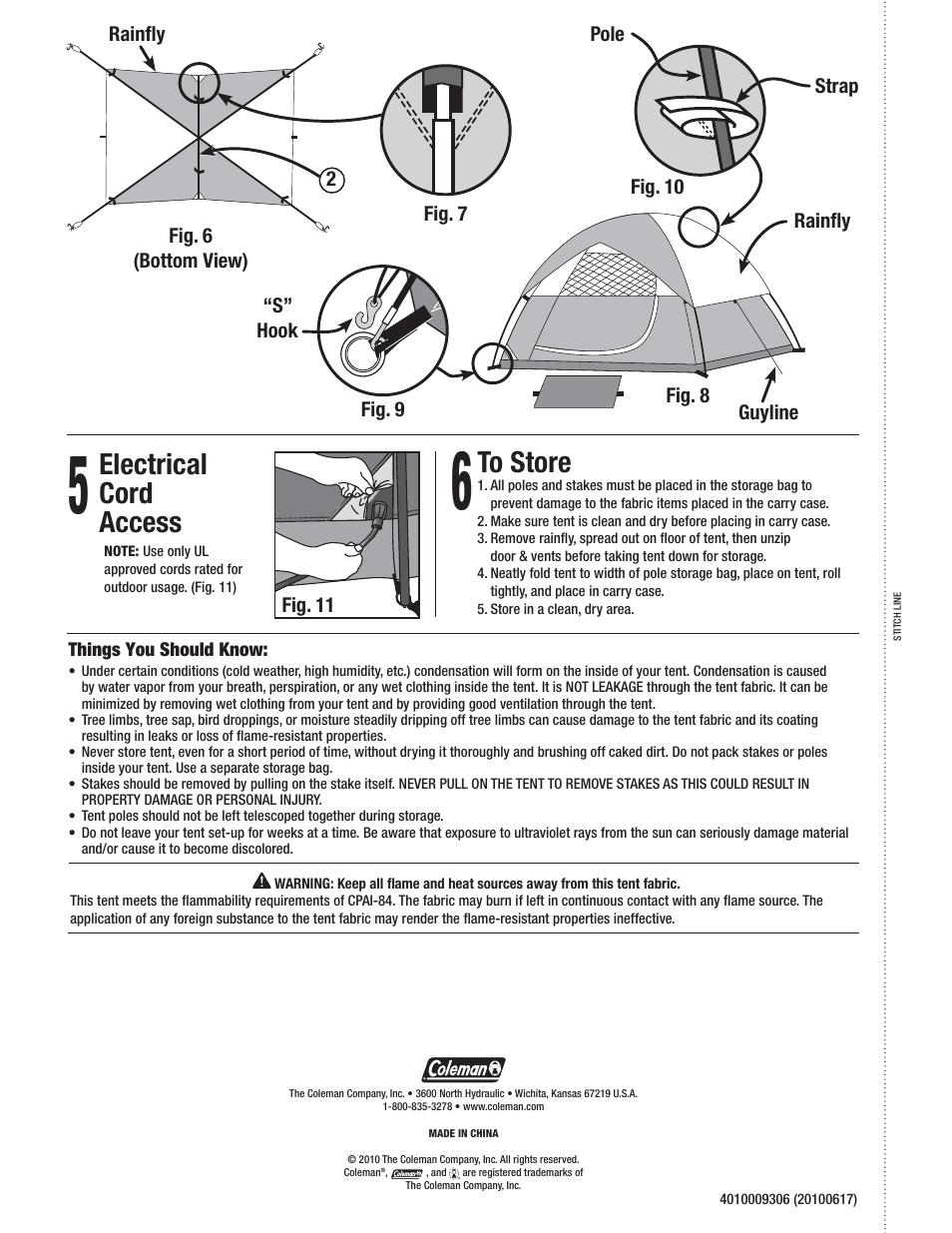 Electrical cord access | Coleman 2000007822 User Manual | Page 2 / 2