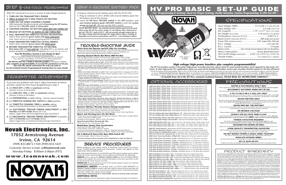 Novak Important HV Maxx Gearing Update (55-3221-1) User Manual | 2 pages
