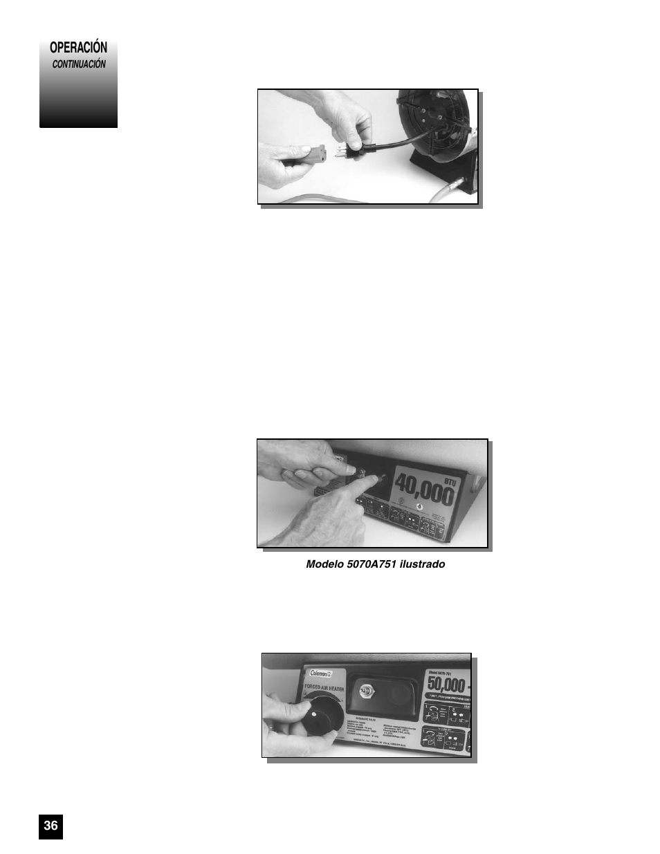 Coleman 5075 Series User Manual | Page 36 / 44